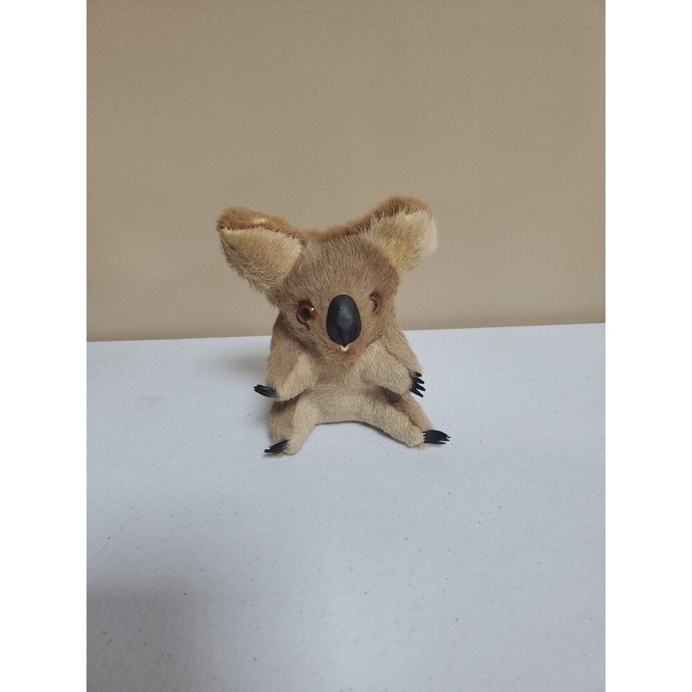 VTG GENUINE KANGAROO WALLABY FUR KOALA BEAR PLUSH LITTLE AUSSIE STUFFED ANIMAL